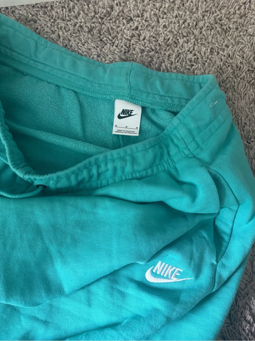 Nike Turquoise Jogger Sweatpants with White Swoosh - Picture 5 of 5